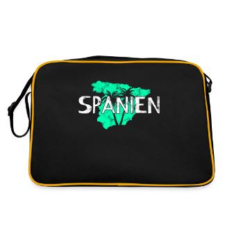 Spanien - Retro Tasche - Schwarz/Gold - Hinten