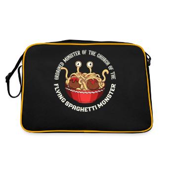 Spaghetti Volant Monster Pastafari - Sac Retro - noir/or - Dos