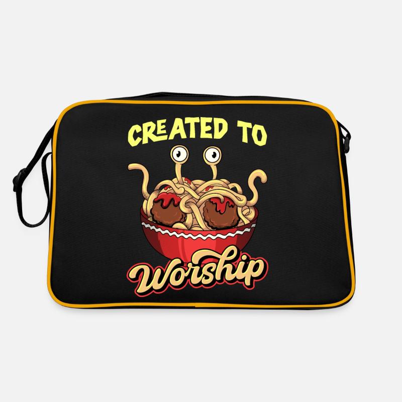 Fliegendes Spaghettimonster Pastafari Retro Tasche