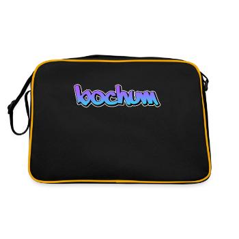 Bochum - Retro Tasche - Schwarz/Gold - Hinten