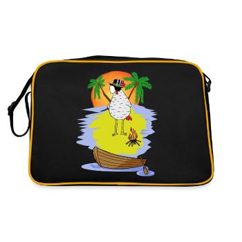 Pirate Chicken Buccaneer Island Eye Patch Adventure - Sac Retro - noir/or - Dos