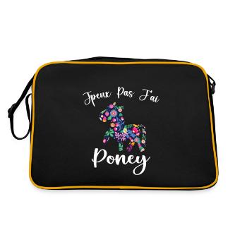 J'peux Pas J'ai Poney - Sac Retro - noir/or - Dos