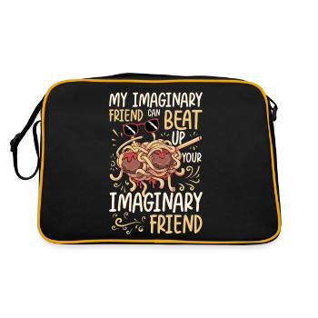 Dabbing Flying Spaghetti Monsters Pastafarian - Retro Bag - black/gold - Back
