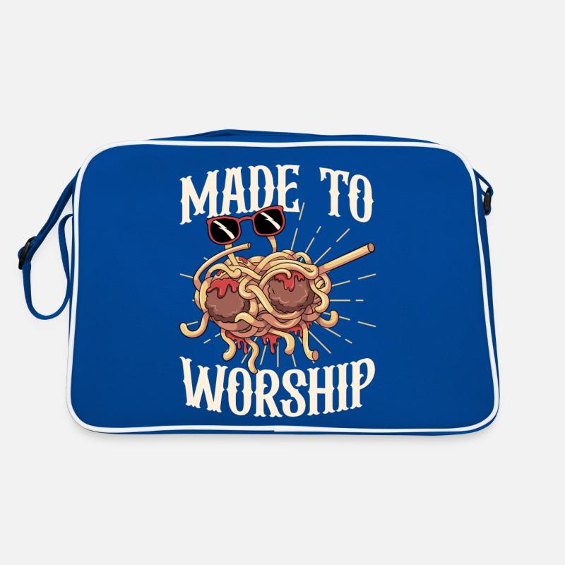 Tupfende fliegende Spaghettimonster Pastafarian Retro Tasche