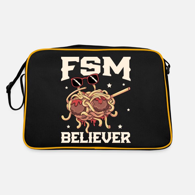 Dabbing Flying Spaghetti Monsters Pastafarian Sac Retro