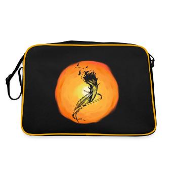 Soleil Oiseaux sauvages Oiseaux floqués Soleil - Sac Retro - noir/or - Dos