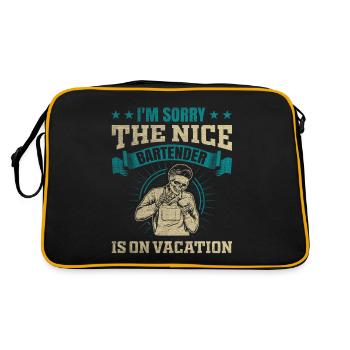 Im Sorry The Nice Bartender Is On Vacation - Retro Bag - black/gold - Back