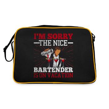 Im Sorry The Nice Bartender Is On Vacation - Retro Bag - black/gold - Back