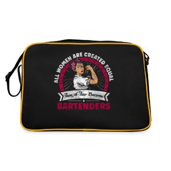 Just A Few Become Bartenders Funny Bartender - Retro Bag - black/gold - Back