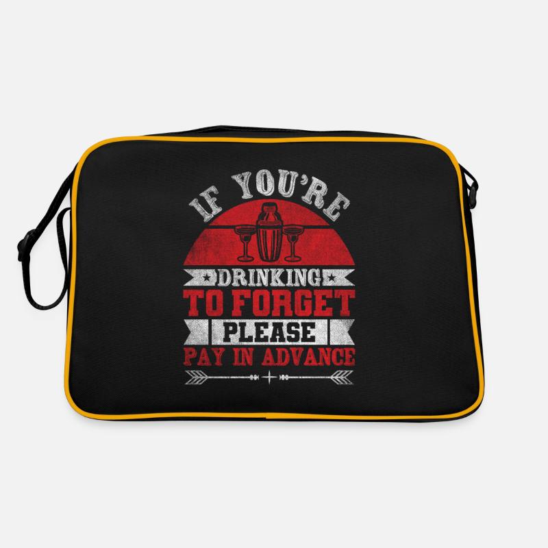 Please Pay In Advance Lustiges Bartender Retro Tasche