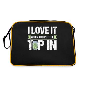 I Love It When You Put The Tip In Funny Bartender - Retro Bag - black/gold - Back