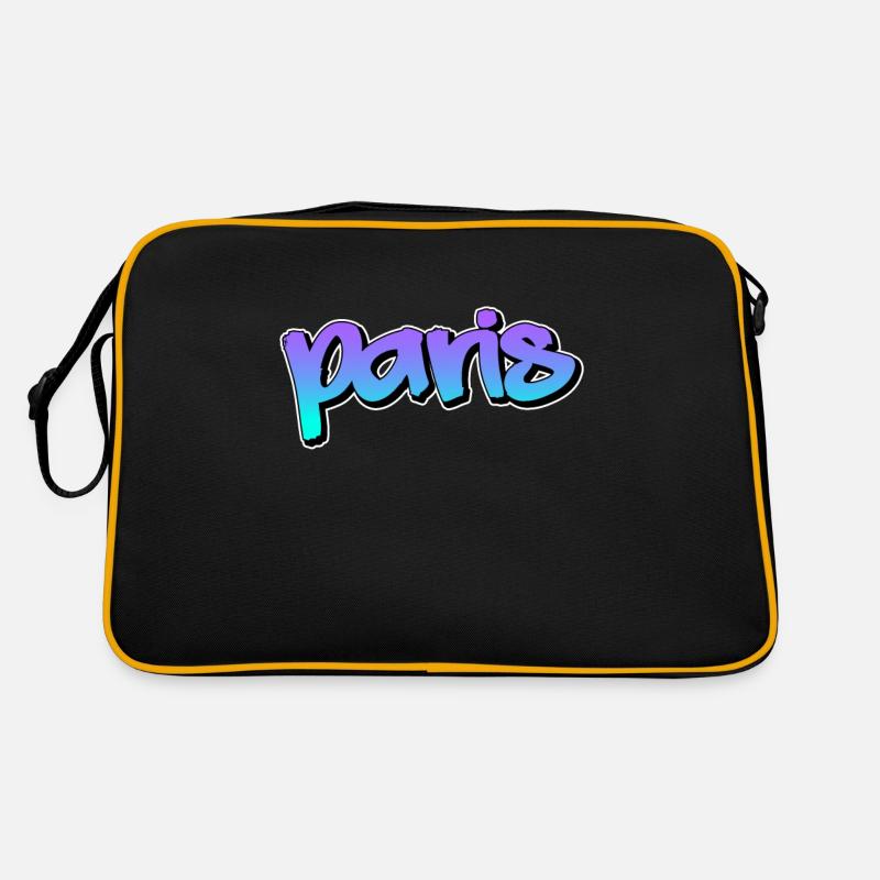 Paris - Retro Tasche - Schwarz/Gold