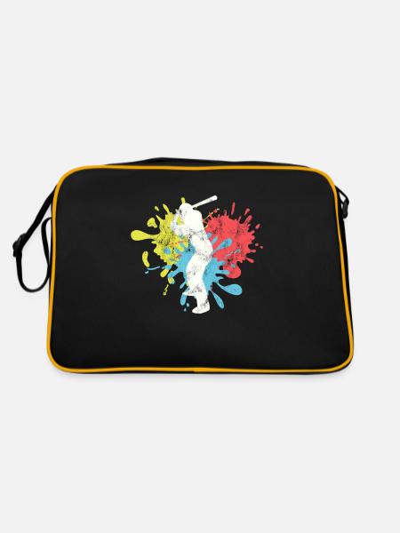 Baseball - Retro Tasche - Schwarz/Gold
