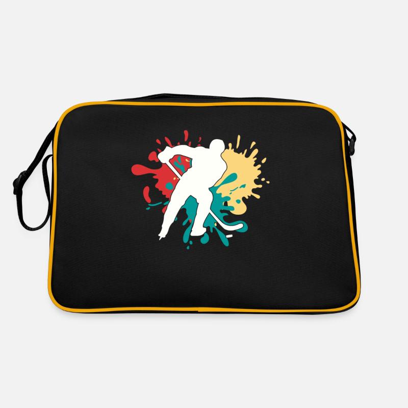 Eishockey - Retro Tasche - Schwarz/Gold