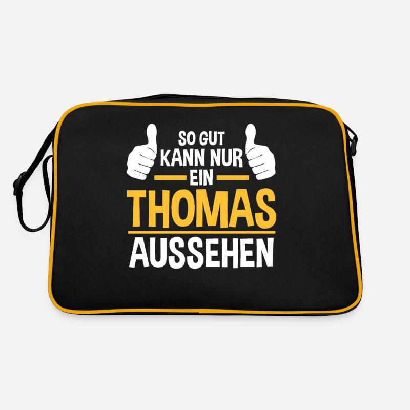 Thomas - Retro Tasche - Schwarz/Gold
