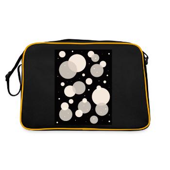 Angura Kei Dark Japanese Aesthetic Pattern - Retro Bag - black/gold - Back