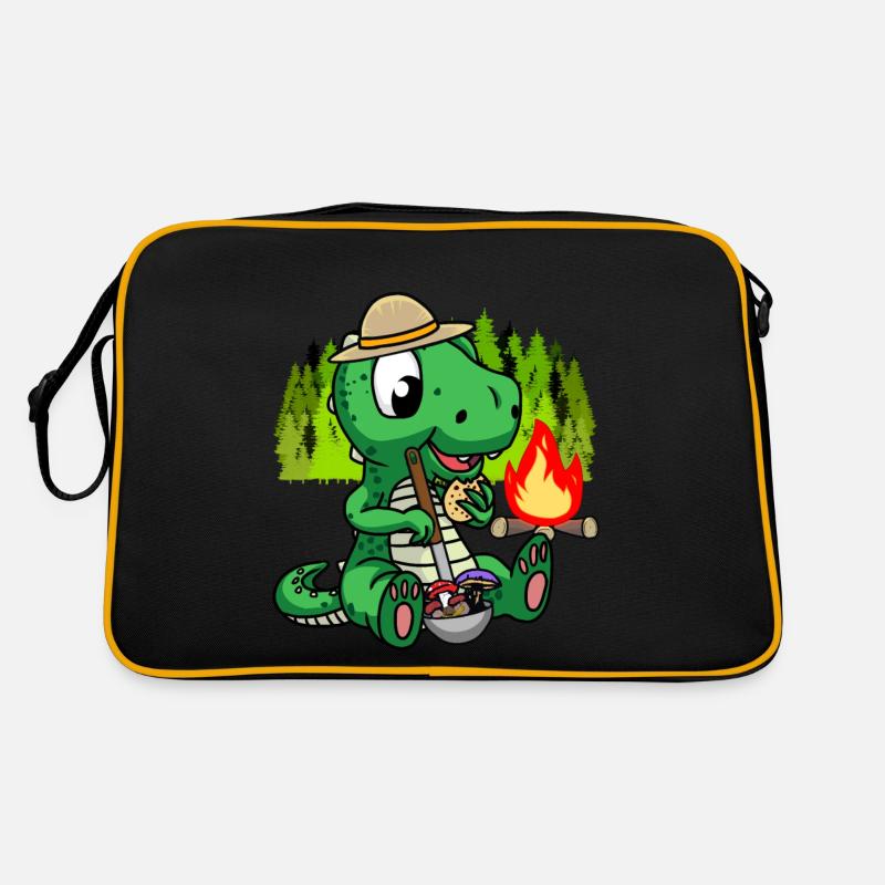 Dino Forest Dwellers Campfire Mythical Creatures Enfants Sac Retro
