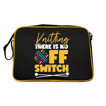 Knitting Knitter Knitting There Is - Retro Bag - black/gold - Back