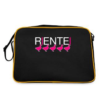 Rente - Retro Tasche - Schwarz/Gold - Hinten
