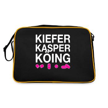 Techno party feiern Spruch - Retro Tasche - Schwarz/Gold - Hinten