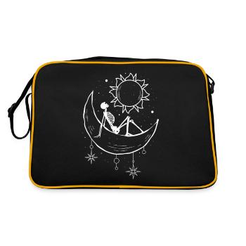 Bohemian Aesthetic Gothic Skeleton Celestial - Retro Bag - black/gold - Back