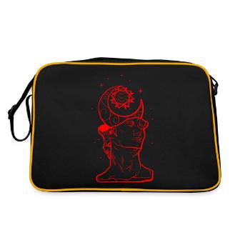 Bohemian Aesthetic David Statue Sun and Moon - Retro Bag - black/gold - Back