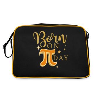 Né le jour de Pi 14 mars Anniversaire Pi Day Design - Sac Retro - noir/or - Dos