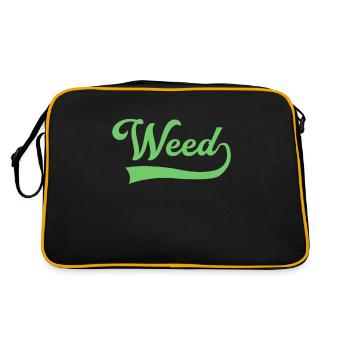 Lettrage des mauvaises herbes - Sac Retro - noir/or - Dos