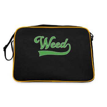 Lettrage des mauvaises herbes - Sac Retro - noir/or - Dos