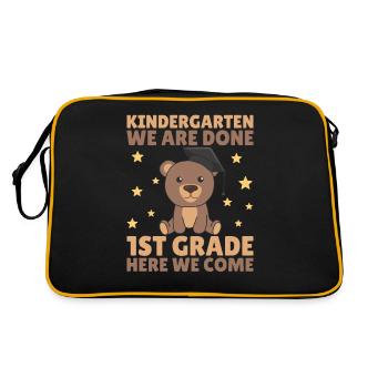 Kids Kindergarten graduate Bär 1st grade - Retro Bag - black/gold - Back