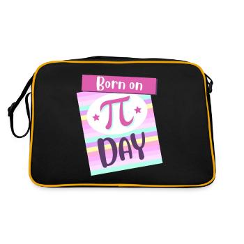 Né le jour de Pi Big Pi Symbol Awesome 3.14 Pi Day - Sac Retro - noir/or - Dos