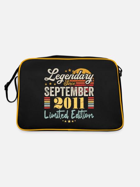 Légende Septembre 2011 Anniversaire Cadeau 2011 - Sac Retro - noir/or - Dos
