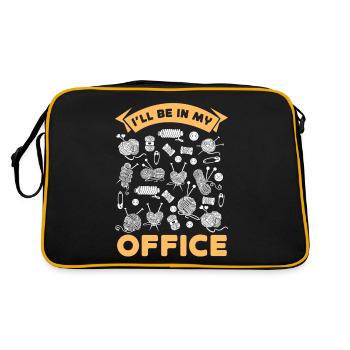 Knitting Knitter I'll Be In My - Retro Tasche - Schwarz/Gold - Hinten