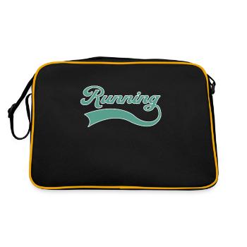 Running Endurance Sports Lettering - Sac Retro - noir/or - Dos