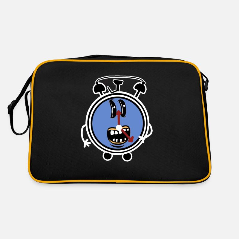 Bells Alarm clock Time Tired late risers lazy Retro Bag