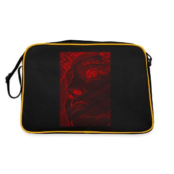 Art Academia Aesthetic David Face Michelangelo - Retro Bag - black/gold - Back