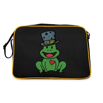 Frog Casanover Valentine's Day Valentine's Day Love Heart - Retro Bag - black/gold - Back