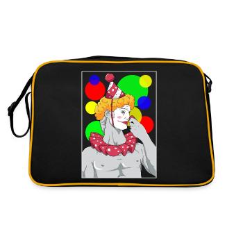 Clowncore Aesthetic David Statue Party Clown - Retro Bag - black/gold - Back