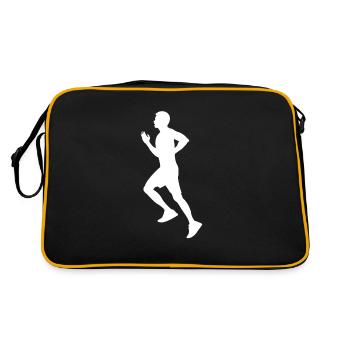 Jogging Silhouette - Retro Bag - black/gold - Back