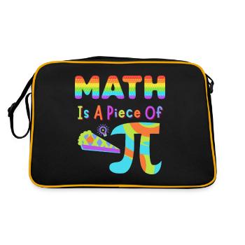 Pi Day 2023 Mathe ist ein Stück Pi Regenbogenbuchstaben - Retro Tasche - Schwarz/Gold - Hinten