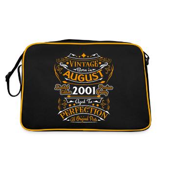 Août 2001 Vintage Anniversaire Rétro - Sac Retro - noir/or - Dos