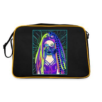 Cyber Esthétique Anime Girl Cyber Goth - Sac Retro - noir/or - Dos