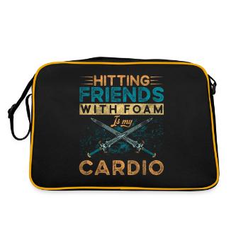 Hitting Friends With Foam Is My Cardio RPG - Retro Bag - black/gold - Back