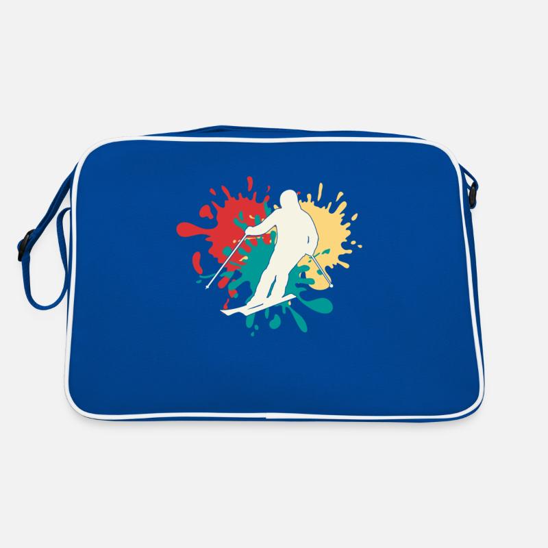Skier Silhouette Retro Bag