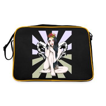 Mystique Fantaisie Fille Cornes Occulte Spirituel - Sac Retro - noir/or - Dos