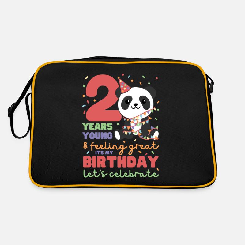Panda for 2nd birthday children two years old Retro Bag