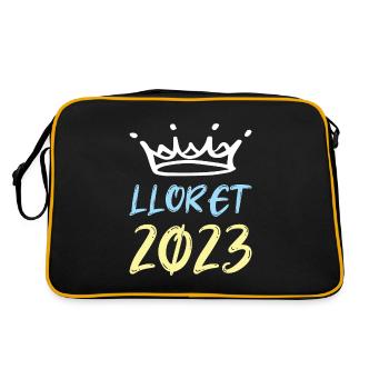 Lloret De Mar 2023 - Retro Tasche - Schwarz/Gold - Hinten