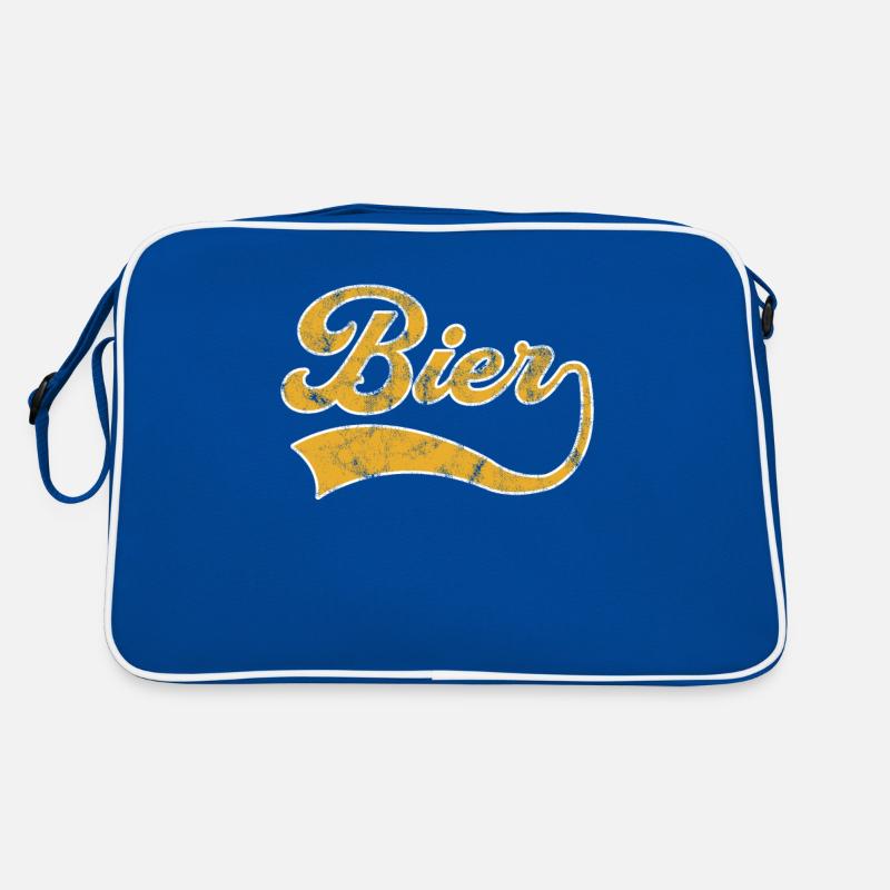 Bier Schriftzug Retro Tasche