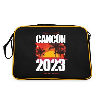 Cancun 2023 - Retro Tasche - Schwarz/Gold - Hinten