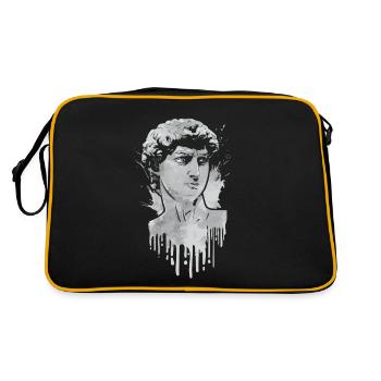 Finnish Goth Aesthetic Gothic David Statue Drip - Retro Tasche - Schwarz/Gold - Hinten